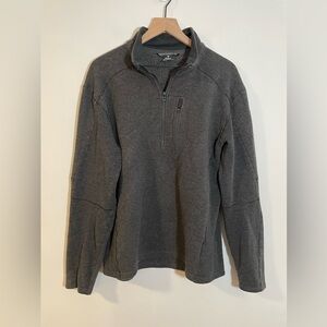 Kuhl Men's Interceptr 1/4 Zip Fleece Jacket Sweater Gray Size XL Soft Comfort